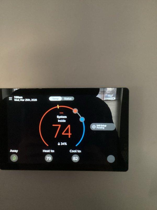 Completed annual furnace maintenance on a 10-year-old heating system as part of scheduled preventative service. Performed comprehensive tune-up including inspection of burner assembly, flame sensor, blower motor, draft inducer, and control boards. Verified thermostat operation and settings, confirmed system heating to setpoint of 74°F with proper humidity levels at 34%. All internal components inspected and found to be in operational condition with proper wiring connections intact.