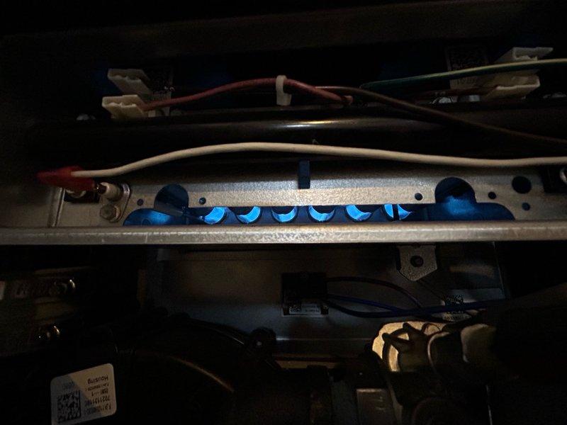 Responded to prior service call for Lennox furnace maintenance inspection. Verified proper ignition and burner operation with all burner ports showing clean blue flame combustion. Inspected gas manifold assembly, electrical connections, blower motor, and all associated mechanical components for proper function and safety compliance.