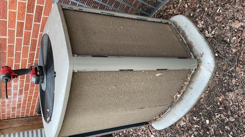 Completed annual furnace maintenance and tune-up on 10-year-old heating system under Air Care Membership. Performed comprehensive inspection of furnace components, cleaned and serviced humidifier evaporator pad assembly showing mineral deposits, verified proper operation of water supply and drain lines, and inspected outdoor AC condenser unit. All systems tested and operating within normal parameters.