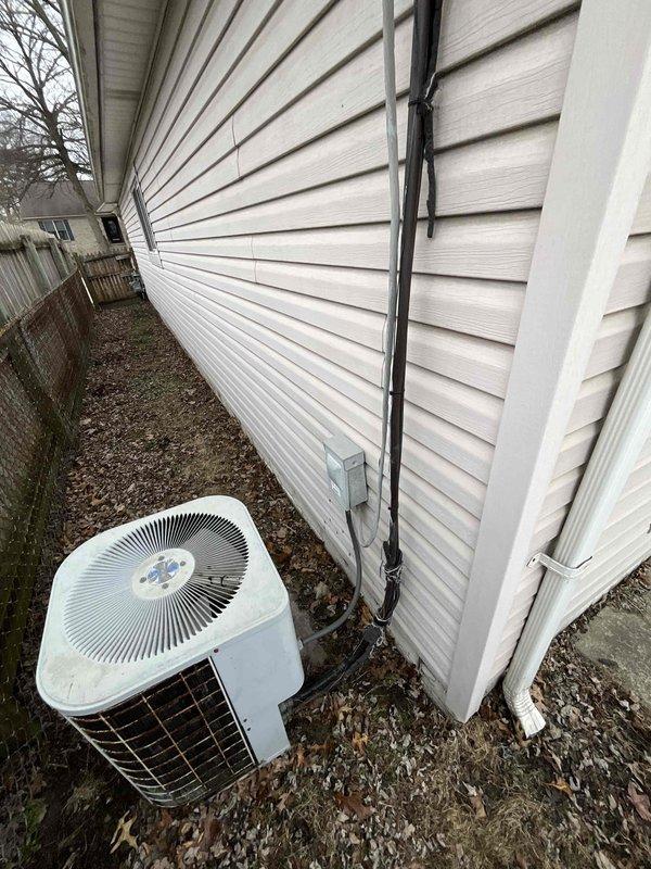 Completed plumbing estimate for water heater replacement at residential property. Evaluated existing HVAC and utility systems in mechanical room, documented current equipment configuration including furnace, air handler, and exterior AC condenser unit. Provided comprehensive assessment and recommendations for water heater installation requirements.