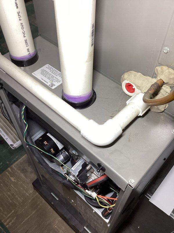 Completed ComfortGuard Maintenance Package on 4-year-old basement HVAC system addressing no heat complaint in one bedroom. Performed comprehensive system inspection including gas valve assembly, blower motor operation, electrical connections, and PVC venting components. All components tested and verified operational; system restored to proper heating function with parts and labor covered under warranty.