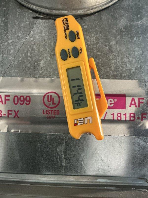 Completed annual furnace maintenance and tune-up on residential heating system. Performed comprehensive inspection of all internal components including blower motor assembly, gas valve connections, electrical wiring, and control board. Verified proper operation of ignition system and measured supply air temperature at 44°F, indicating unit was in cooling mode or standby during service. Inspected condensate drainage system with white PVC piping and vertical measurement tubes. Tested all electrical connections and safety controls to ensure proper function. All components found to be operating within normal parameters. Unit is functioning correctly and ready for continued service.