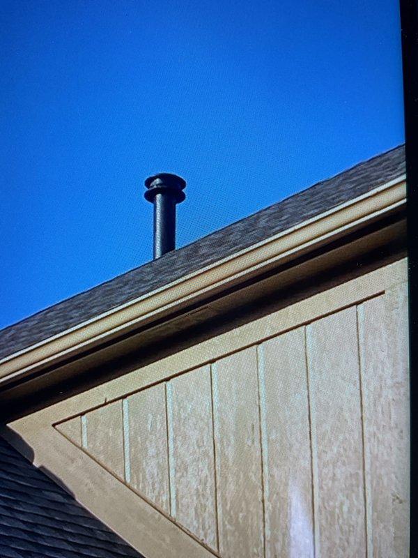 Successfully installed a complete 6-inch B-vent system running from the attic through the roof penetration. The installation included proper flashing integration with the existing shingle roof, a storm collar to ensure weather-tight seal, and a termination cap for proper draft and weather protection. All components were secured according to manufacturer specifications and building code requirements for safe appliance venting.