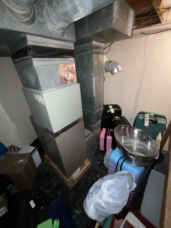 Conducted comprehensive full system evaluation for 16-year-old residential air conditioning unit requiring replacement within the month. Assessed existing HVAC infrastructure in basement utility area, including furnace, ductwork configuration, and electrical service capacity. Documented current system layout and photographed equipment positioning to prepare detailed replacement estimate for complete AC system installation.