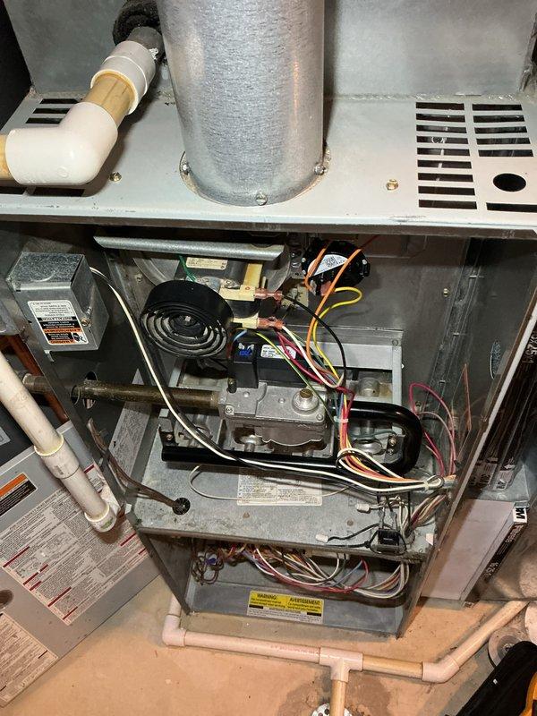 Completed annual furnace maintenance as part of preventative care membership program. Performed comprehensive tune-up on furnace system, including full inspection of blower motor assembly, gas valve components, burner assembly, and all electrical connections. Verified proper operation of all internal components, checked condensate drainage system and PVC piping connections. Conducted internal duct inspection using borescope camera to assess ductwork condition and verify system integrity. All components found operating within normal parameters with no issues identified.