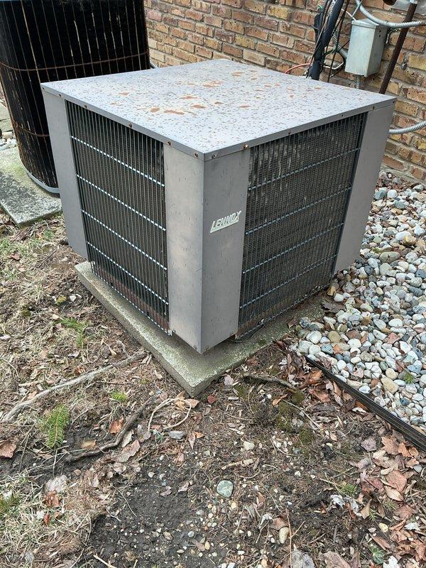 Completed scheduled air conditioning maintenance on two outdoor condenser units. Performed comprehensive system inspections, replaced air filters on both units, and documented equipment conditions with photographs. Both Lennox units were serviced and found to be operational.