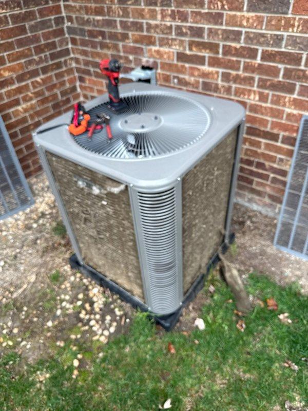 Completed annual preventative maintenance on residential air conditioning system. Performed system diagnostics using manifold gauges, inspected condenser unit operation, and replaced air filter. Unit tested and operating within normal parameters upon completion.