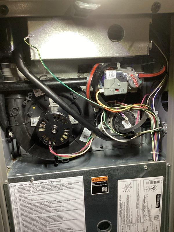 Completed annual preventative maintenance tune-up on residential furnace and air conditioning system. Performed comprehensive inspection of blower motor assembly, gas valve, control board, and all electrical connections; verified proper operation of all components. System tested and confirmed to be operating within manufacturer specifications with no issues found.