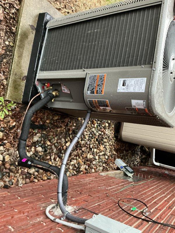 Completed annual furnace heating maintenance as part of membership plan on a new furnace installation (0 years old). Performed comprehensive tune-up including inspection of all internal components, burner assembly, heat exchanger, blower motor, electrical connections, and wiring harnesses. Verified proper operation of gas valve, ignition system, and safety controls. Checked and documented outdoor heat pump unit condition, refrigerant line connections, and electrical disconnect. All systems operating within normal parameters with no deficiencies noted. Unit photographed for service records.