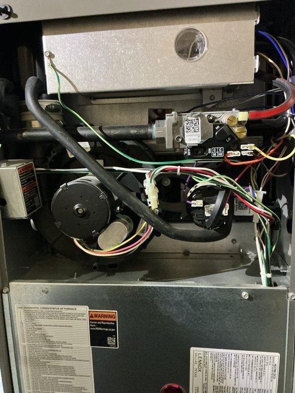 Completed annual HVAC maintenance on residential air conditioning unit. Performed comprehensive inspection of air handler components, including blower motor, electrical connections, condensate drain system, and internal wiring harnesses. Verified all electrical connections were secure, checked refrigerant lines and flexible ductwork connections, and confirmed proper operation of safety controls and sensors. All components found in satisfactory working condition with no deficiencies noted.