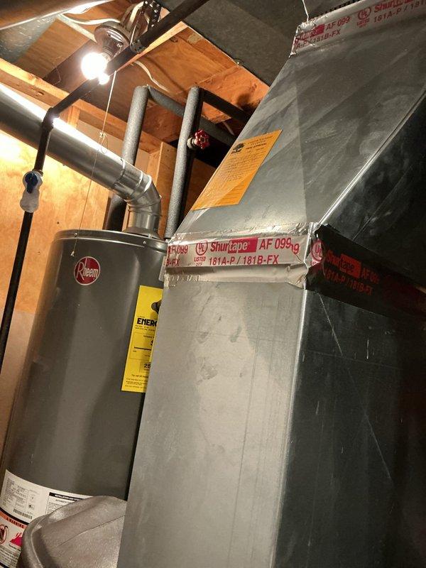 Completed scheduled Air Handler Maintenance (AHM) on residential HVAC system. Performed comprehensive inspection of air handler unit including internal components, motors, electrical connections, and blower assembly. Verified all wire harnesses and connections were secure, checked motor operation, and inspected ductwork and plenum connections. All components found operating within normal parameters with no deficiencies noted. Unit tested and left in proper working condition.