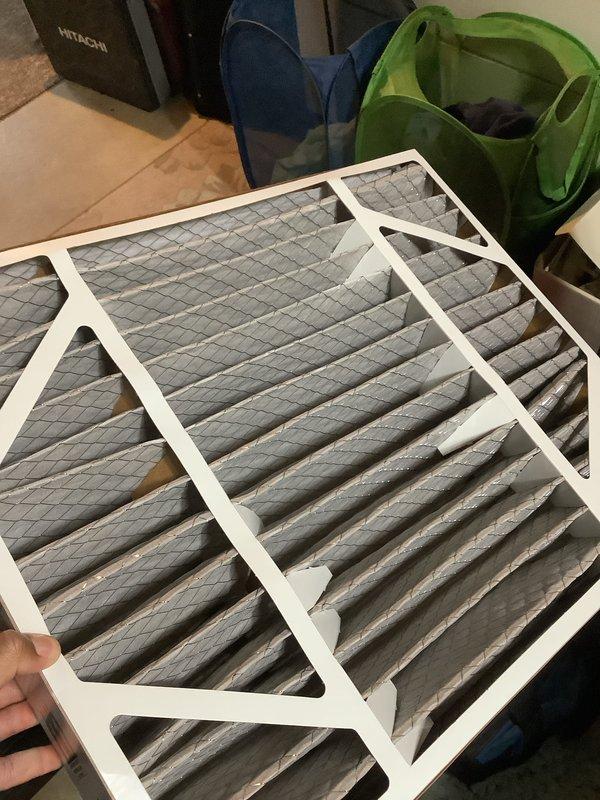 Completed annual heating and cooling maintenance service on residential HVAC system. Inspected furnace and air conditioning unit, checking all operational components and safety controls. Replaced dirty air filters with new pleated media filters, removing accumulated dust and debris to restore proper airflow and system efficiency. Verified equipment operation and confirmed system is functioning within normal parameters for continued heating and cooling performance.