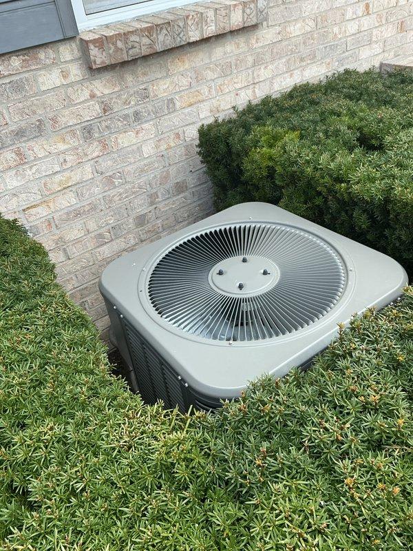 Completed annual cooling maintenance on residential air conditioning system. Performed comprehensive inspection of outdoor condenser unit, verified proper operation of fan motor and compressor, checked refrigerant levels, and cleaned condenser coils. Unit found in good operating condition with no issues identified.