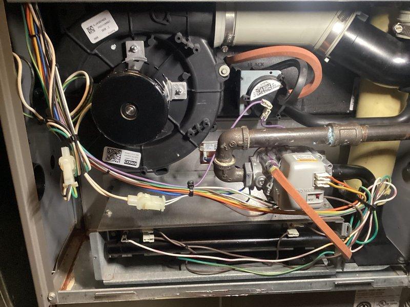 Completed comprehensive tune-up on 14+ year old dual system located on main floor, servicing the primary unit in operation. Performed thorough inspection and maintenance of furnace and air conditioning components, including blower motor assembly, refrigerant lines, electrical connections, and gas piping. Inspected and serviced humidifier, thermostat, and hot water tank as requested, and replaced furnace filter and humidifier pad to ensure optimal system performance.