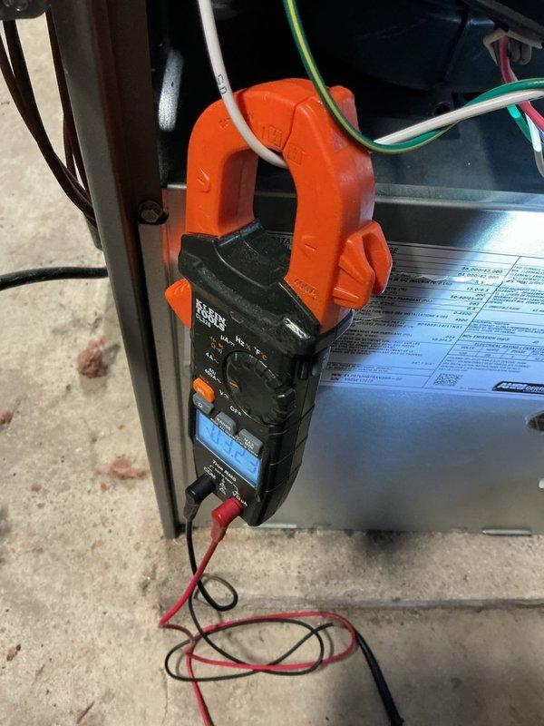 Completed annual heating maintenance on residential furnace under Air Care Membership. Performed comprehensive tune-up including electrical diagnostics using clamp meter and multimeter to verify proper amperage draw, voltage levels, and control board functionality. Inspected all electrical connections, wiring terminals, and safety controls. System operating within manufacturer specifications with no deficiencies noted. Unit in proper working condition upon completion of preventative maintenance service.