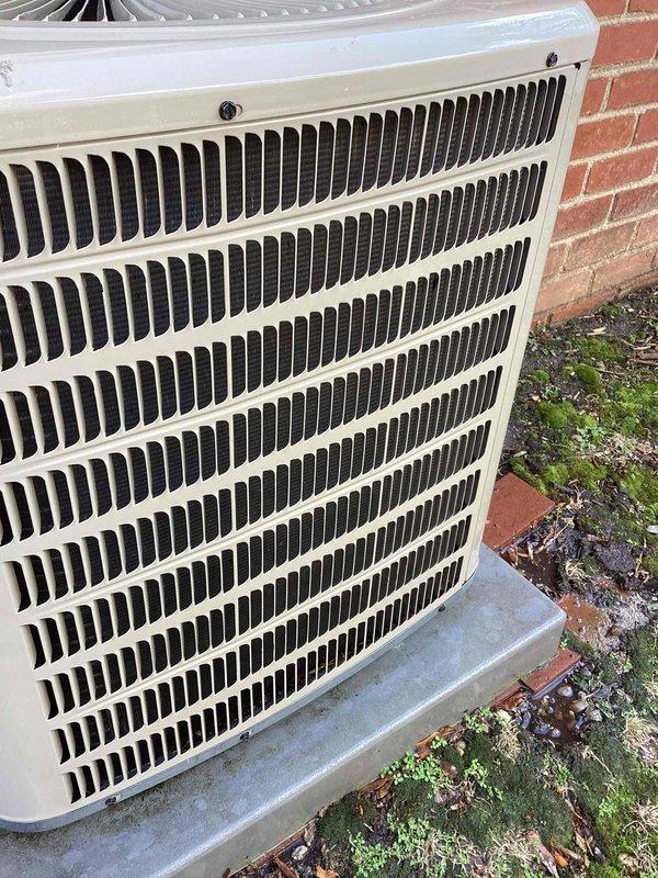 Completed annual preventative maintenance on residential air conditioning system. Performed comprehensive tune-up inspection of outdoor condenser unit, verifying proper operation of all components, checking refrigerant levels, and confirming adequate airflow through coil fins and grille assembly. System operating within normal parameters with no issues identified; unit ready for upcoming cooling season.