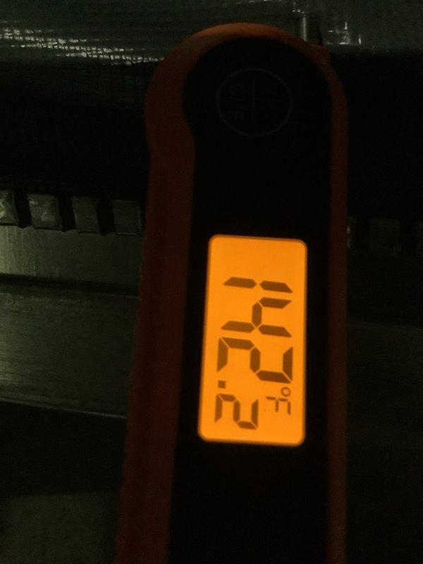 Completed scheduled preventive maintenance on air handling system. Replaced heavily soiled air filter showing significant dust and debris accumulation. Measured and recorded operating temperature at 120.2°F. Performed routine inspection of heating and cooling components as part of recurring Air Care maintenance program.