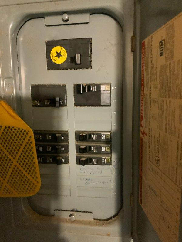Conducted indoor air quality assessment and estimate for 100-year-old home with exterior package unit and crawlspace ductwork. Inspected existing electrical panel for capacity to support potential IAQ equipment additions, documented attic space conditions including current insulation state with pink fiberglass and reflective barrier materials, and evaluated infrastructure compatibility for proposed air quality system integration.