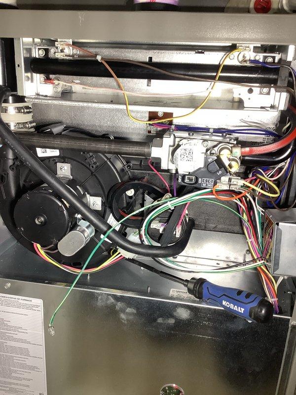 Completed preventive maintenance on two air handling units, one located on the top floor and one in the basement. Performed comprehensive inspection of both systems, replaced air filters and evaporator pads as needed, and tested all mechanical and electrical components for proper operation. Conducted carbon monoxide safety testing with readings showing 0 ppm, confirming safe operation of heating equipment.