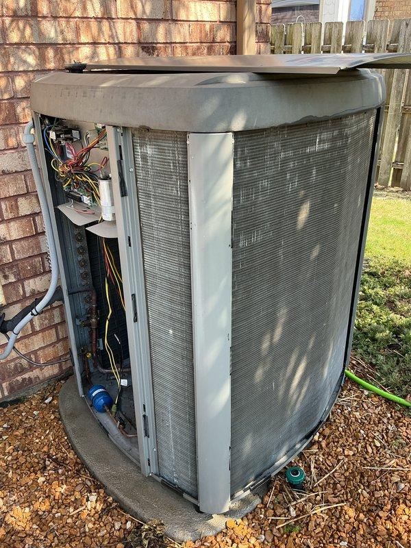 Completed annual cooling maintenance on residential air conditioning system. Performed comprehensive inspection of outdoor condenser unit, verified electrical connections and capacitor functionality with service panel access. Measured supply air temperature at 92.4°F using calibrated digital thermometer at interior register. Inspected associated ductwork and mechanical components in utility space. System operating within normal parameters, no filter replacement required at this time.