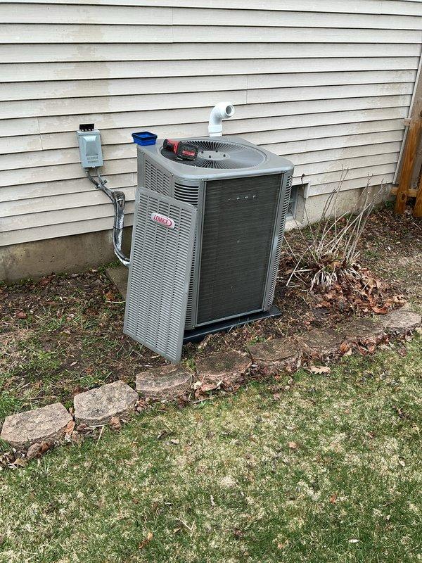 Completed annual furnace maintenance as part of membership benefits. Performed comprehensive tune-up on heating system, including inspection of all critical components, burner assembly cleaning, filter replacement, and safety controls verification. Outdoor Lennox air conditioning unit was also inspected during the visit, with refrigerant lines, condensate drainage system, and electrical connections confirmed to be in proper working condition.