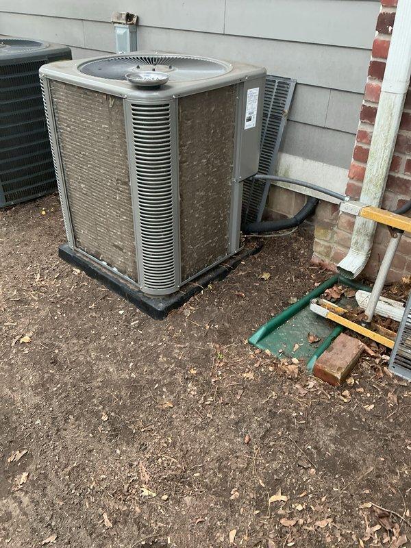 Completed annual furnace maintenance and tune-up on residential heating system. Upon arrival, system was operating properly with no reported issues. Performed comprehensive inspection of furnace components including heat exchanger, burners, ignition system, and blower assembly. Cleaned and adjusted burners as needed, verified proper flame characteristics and combustion efficiency. Checked and tested all safety controls including limit switches and flame sensors. Inspected and cleaned blower wheel and housing, lubricated motor bearings where applicable. Verified proper airflow and static pressures throughout the system. Tested thermostat operation and confirmed accurate temperature control. Inspected venting system for proper draft and clearances. Changed air filter and documented system specifications. All components found to be in good working condition with no immediate repairs required. System left operating efficiently and safely. Documented outdoor condensing unit condition during