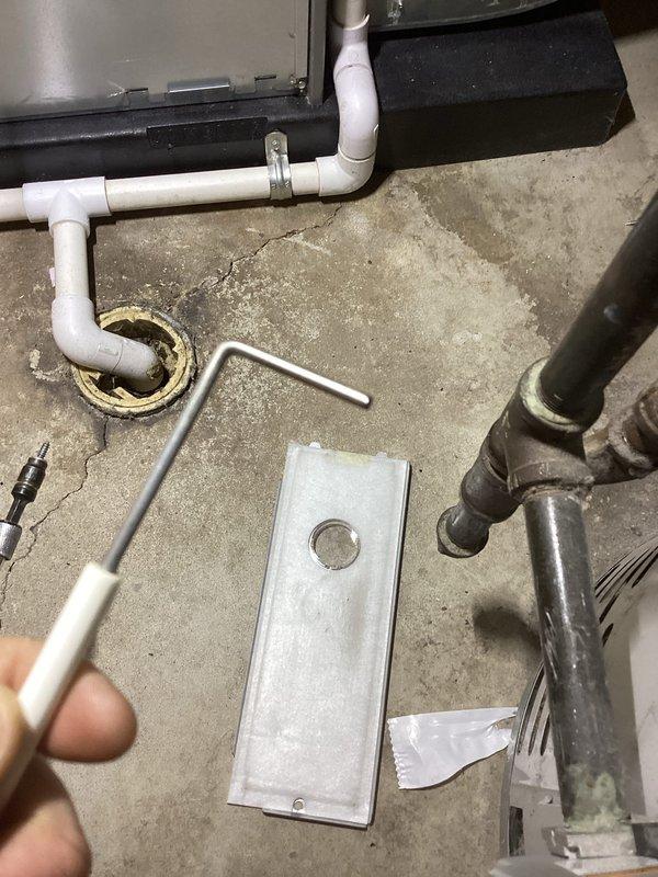 # HVAC Service Report - No Heat Call

Responded to intermittent heating issue on a 3-year-old forced air furnace system. Upon arrival, performed comprehensive diagnostic evaluation of the unit to identify the source of the intermittent operation failure.

## Diagnostic Findings

Conducted thorough inspection of the furnace and discovered the pressure switch assembly was experiencing intermittent failure due to condensate drainage issues. The condensate drain system showed signs of potential blockage that could trigger pressure switch safety lockouts, preventing the furnace from initiating heating cycles.

## Work Performed

Removed and inspected the pressure switch mounting bracket and hardware. Cleaned the pressure switch ports and tubing connections to ensure proper sensing of draft pressure. Verified condensate drain line routing and confirmed proper pitch for gravity drainage. Inspected PVC condensate piping for any obstructions or improper installation that could lead to water bac