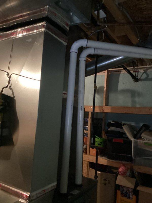Completed full HVAC system installation including a 90,000 BTU furnace with rear return configuration and 3-ton air conditioning unit. Installed PVC venting system, condensate drainage lines, and reconnected humidifier to new furnace. All mechanical and electrical permits obtained prior to installation, and system was fully tested and operational upon completion.