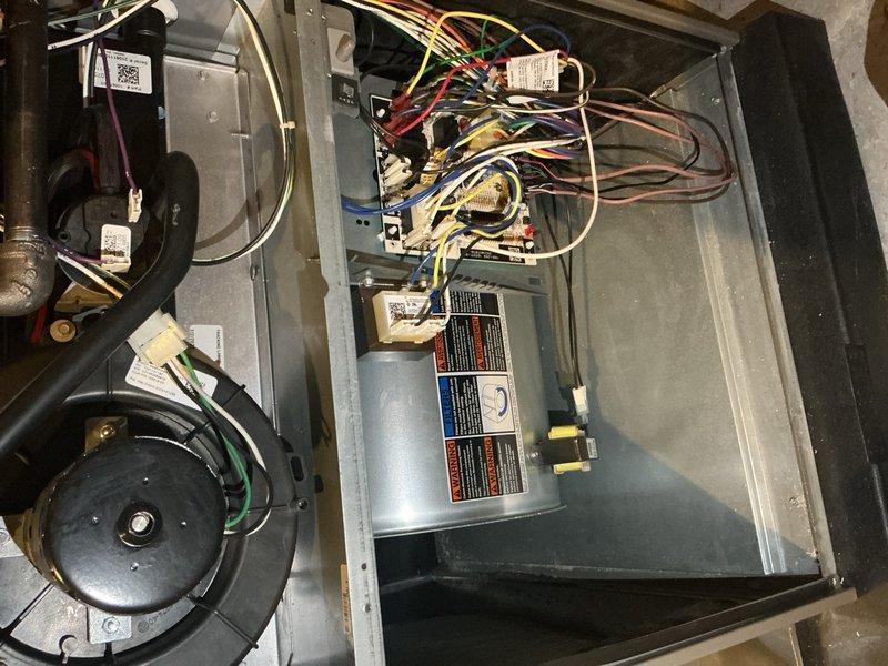 Completed comprehensive ComfortGuard maintenance package including thorough inspection and cleaning of both furnace and air conditioning systems as requested. Performed detailed examination of air handler unit, verified all electrical connections and wiring integrity, inspected blower motor assembly and associated components, and confirmed proper operation of all control systems. Cleaned AC unit per customer request, ensuring optimal system performance for continued comfort and efficiency.