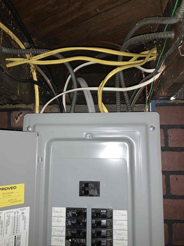 Conducted on-site evaluation for air conditioning system replacement. Assessed existing electrical infrastructure including main service panel and circuit breaker configuration to determine compatibility and capacity for new HVAC equipment installation. Documented electrical system specifications, circuit labeling, and wiring routing through basement area to prepare comprehensive replacement estimate.