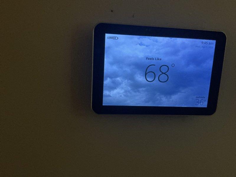 Completed spring preventative maintenance on 2-year-old Lennox air conditioning system. Performed comprehensive tune-up including inspection of all major components, verified thermostat operation and calibration at 68°F setpoint, confirmed proper system cycling and temperature control functionality. Checked refrigerant levels, cleaned condenser coils, inspected electrical connections, and tested safety controls. System operating within manufacturer specifications with no deficiencies noted. Unit ready for cooling season.