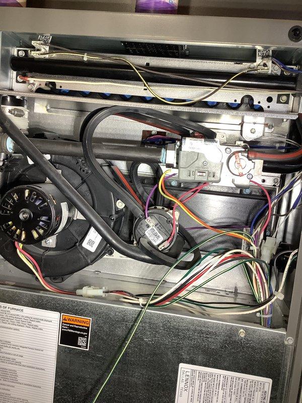 Completed comprehensive ComfortGuard Maintenance visit on HVAC system, performing thorough inspection of all internal components including blower motor assembly, electrical connections, control board, and condensate drainage system. All wiring harnesses, refrigerant lines, and PVC drain lines with mounting hardware were examined and found to be in proper operating condition. System components verified operational with no deficiencies noted during this routine maintenance service.