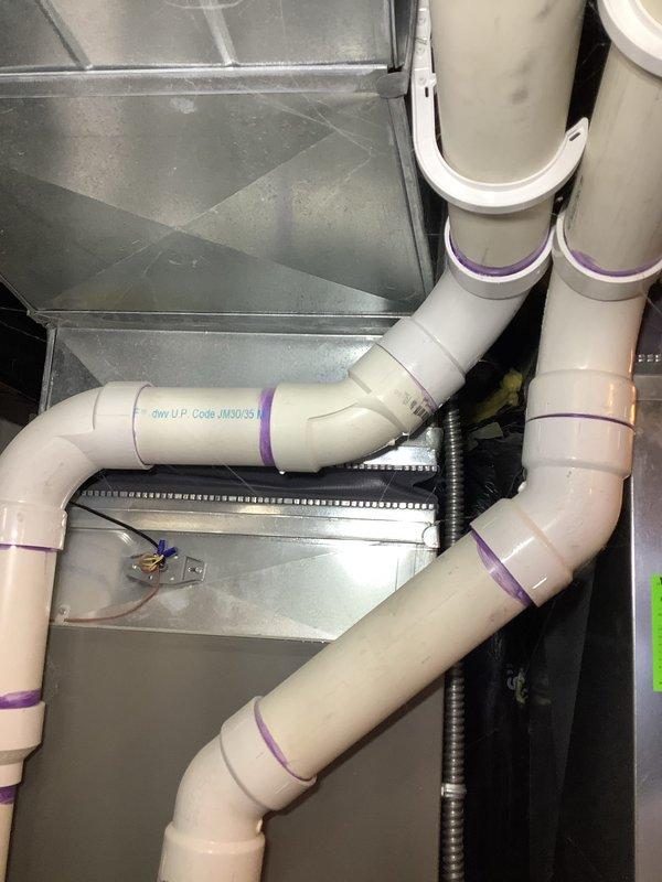 Completed comprehensive ComfortGuard Maintenance visit on HVAC system, performing thorough inspection of all internal components including blower motor assembly, electrical connections, control board, and condensate drainage system. All wiring harnesses, refrigerant lines, and PVC drain lines with mounting hardware were examined and found to be in proper operating condition. System components verified operational with no deficiencies noted during this routine maintenance service.