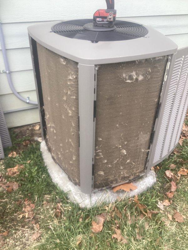 Completed annual cooling maintenance on residential air conditioning system. Connected digital manifold gauges to measure system pressures and temperatures, verifying proper refrigerant charge and operational parameters across all readings. Performed standard ACM inspection protocol on outdoor condenser unit, documenting equipment condition through diagnostic testing and visual assessment of components.