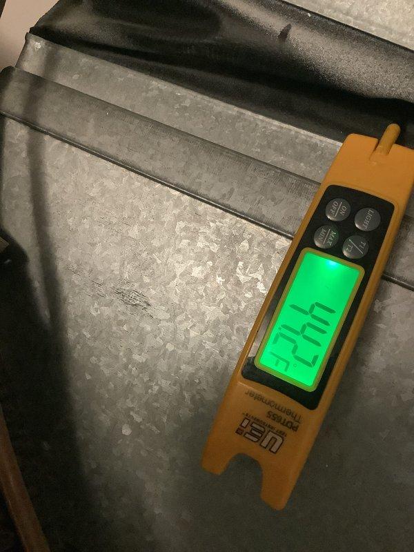 Completed routine Air Care Cooling maintenance service on HVAC system. Replaced heavily soiled 18x20x1 MERV-rated air filter showing significant dust and allergen accumulation with new filter to restore proper airflow and indoor air quality. Discovered evaporator coil experiencing severe icing condition with surface temperature reading 23°F, indicating potential refrigerant charge issue, restricted airflow, or low ambient temperature operation requiring further diagnostic evaluation and corrective action.