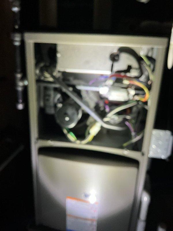 Completed scheduled Air Handler Maintenance inspection on residential HVAC system. Performed comprehensive visual inspection of air handler unit, verified proper operation of blower assembly, checked electrical connections and wiring integrity, and documented equipment condition through photographic records. All components found operating within normal parameters with no immediate service requirements identified at time of inspection.