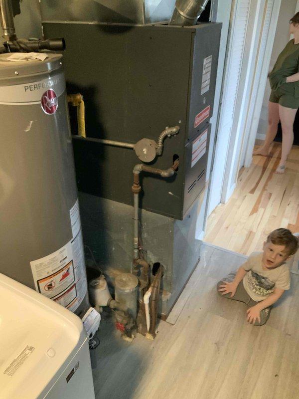 Completed full system estimate for 16-year-old HVAC system with failed air conditioning unit that went out last year. Assessed existing furnace and AC equipment in basement utility area, documented current system configuration including electrical panel capacity, gas connections, and condensate drainage. Provided comprehensive replacement options for complete heating and cooling system with customer requesting installation within the next month.
