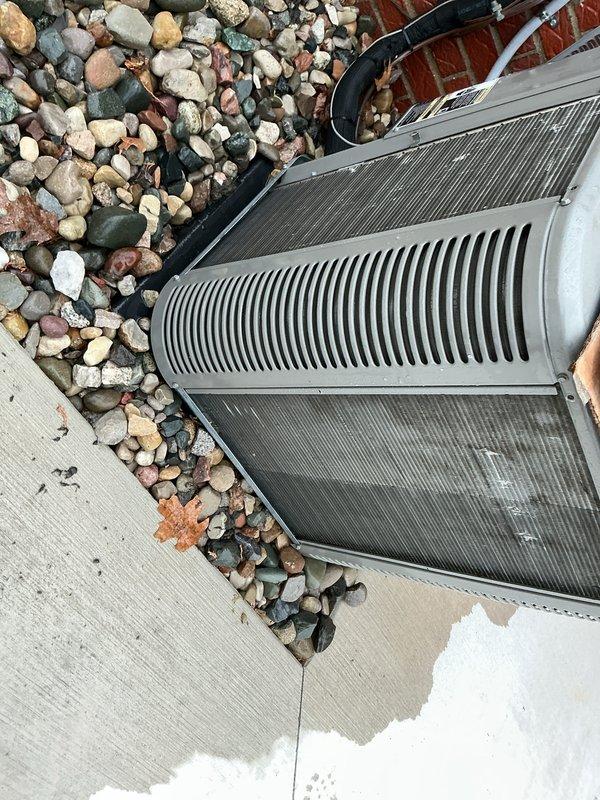 Completed comprehensive AC tune-up and routine maintenance inspection on outdoor condensing unit. Performed standard maintenance procedures including visual inspection of heat exchanger coils, verified proper airflow through condenser fan, checked refrigerant lines and electrical connections, and confirmed unit operational status. System found to be operating within normal parameters with no immediate service needs identified at time of inspection.