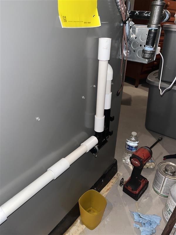 Completed annual maintenance tune-up on residential HVAC system per membership agreement. Performed comprehensive inspection of furnace and air conditioning components, including blower motor assembly, electrical connections, control relays, and refrigerant lines. Verified proper operation of condensate drainage system with PVC piping, checked all electrical wiring and connections for integrity, and confirmed system is functioning within manufacturer specifications with no issues identified.