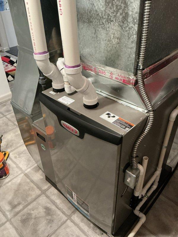Completed annual comprehensive maintenance on residential HVAC system featuring a 3-ton Goodman air handler unit with R410A refrigerant. Performed thorough inspection of all system components including ductwork connections, PVC condensate drainage lines, electrical connections, and manufacturer specifications verification. All equipment operating within normal parameters with no filter replacement required at this time.