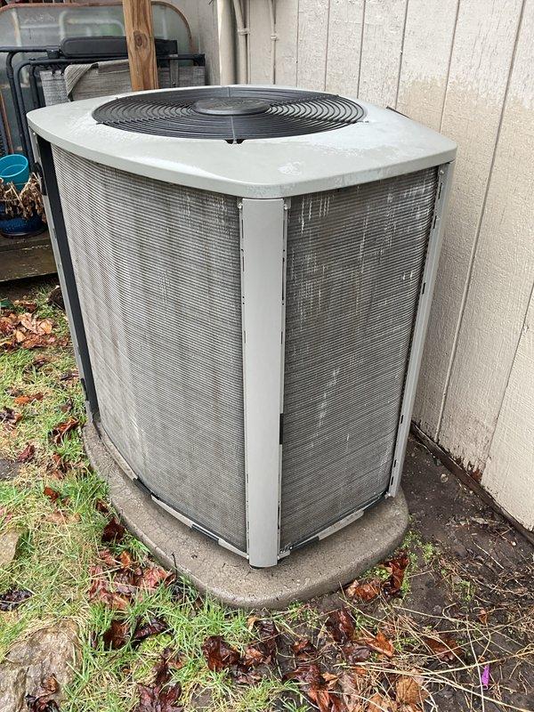 Completed routine annual air conditioning maintenance on residential central AC system. Performed comprehensive tune-up including inspection of outdoor condenser unit, checked refrigerant levels, cleaned condenser coils, verified electrical connections, tested thermostat operation, and confirmed proper system function. Unit operational and cooling effectively with no issues identified at time of service.