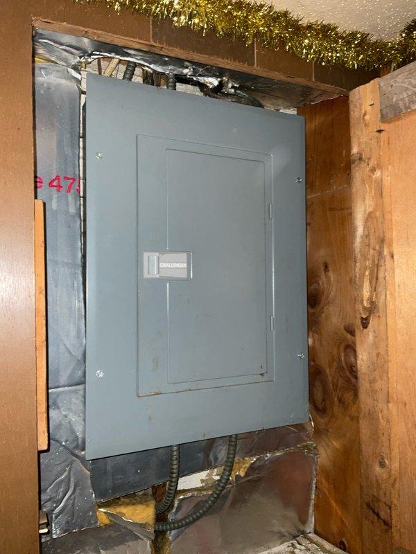 Provided comprehensive estimate for replacement of 34-year-old natural gas furnace and air conditioning system located in basement under buy-one-get-one promotion. Assessed existing equipment configuration, electrical service panel, and installation requirements including ductwork connections and utility access. Current system operational but recommended replacement due to age and efficiency considerations.