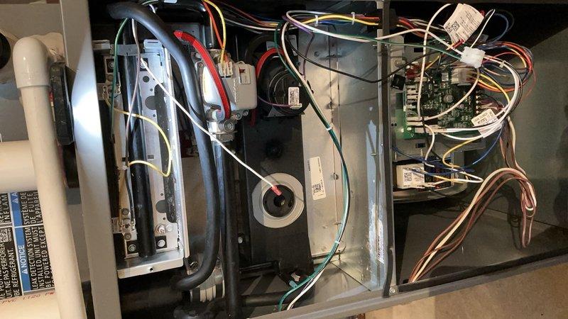 Completed comprehensive tune-up and maintenance inspection on new furnace system. Performed thorough examination of all internal components including heat exchanger assembly, blower motor, electrical connections, control board, and condensate drain lines. All systems tested and verified to be operating within normal parameters with no deficiencies noted.