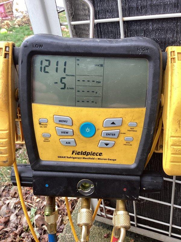 Responded to a no-cooling complaint on a 16-year-old central air conditioning system that ceased operating at the end of the previous cooling season. Upon arrival, performed comprehensive diagnostic testing using refrigerant manifold gauges and digital measurement equipment to assess system pressures, refrigerant charge levels, and overall condenser unit operation. After thorough evaluation of the outdoor condensing unit, including inspection of the compressor, condenser coil, and fan assembly, determined the system's condition and provided recommendations regarding repair feasibility versus full system replacement given the unit's age and operational status.