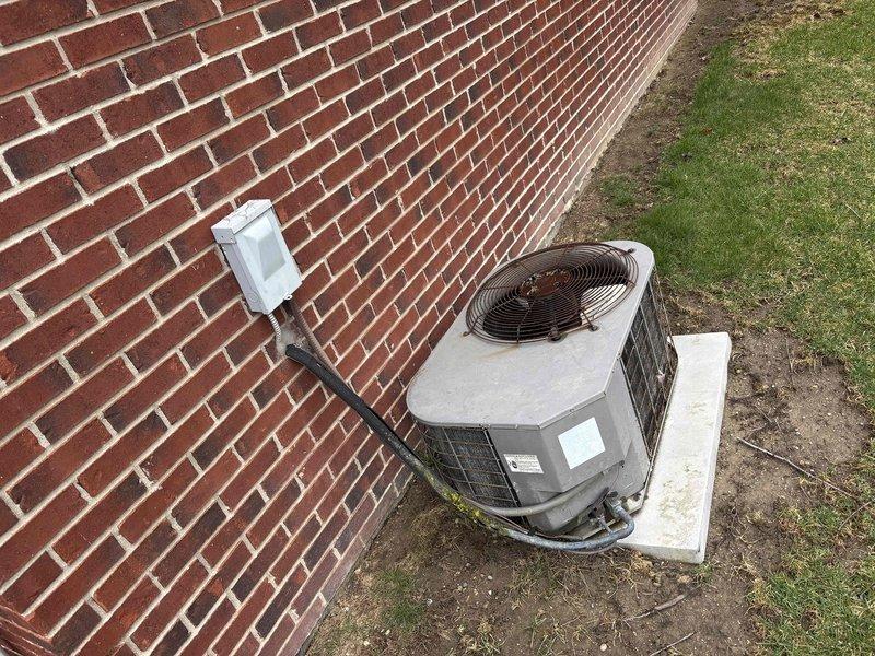 Completed comprehensive assessment for full HVAC system replacement on 26-year-old equipment including natural gas furnace located in basement mechanical room and outdoor air conditioning condenser unit positioned on concrete pad in backyard. Both units currently operational but at end of serviceable life expectancy. Provided estimate for complete system replacement including new furnace with ductwork connections and matching condenser unit to improve efficiency and reliability.