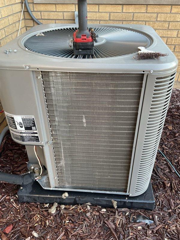 Completed preventive maintenance and AC tune-up on two Lennox systems (4-year and 2-year units). Performed comprehensive inspection of outdoor condenser units, including cleaning of heavily soiled front panels and coils that had accumulated significant dirt, dust, and debris. Verified proper operation of fan assemblies, motor components, and refrigerant lines. All systems tested and confirmed operational with no issues found.