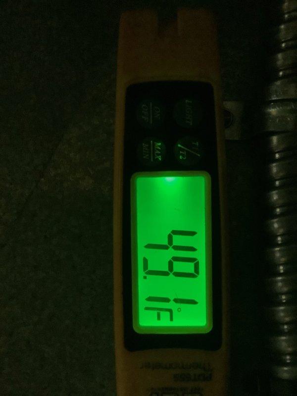 Completed routine AC tune-up on central air conditioning system. Performed standard maintenance procedures including temperature differential testing, which showed proper system operation with supply air temperature of 59.7°F and appropriate temperature split of 26°F across the evaporator coil. All components inspected and found functioning within normal parameters, with no repairs needed at this time.