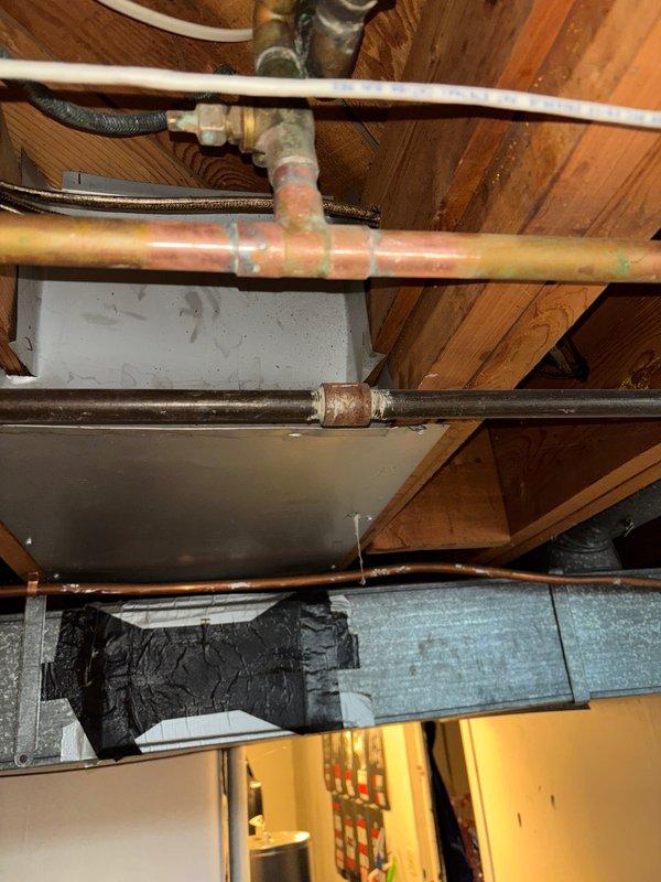 Installed a new 50-gallon tanked water heater in accordance with mechanical permit requirements. Completed all necessary plumbing connections, including copper and PVC pipe integration with existing infrastructure, ensuring proper fitting assembly and secure connections throughout the installation. All required permits were obtained prior to installation, and job site documentation including photographic records was completed per standard protocol.