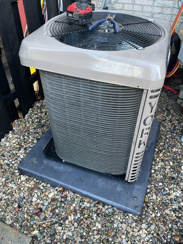 Completed annual cooling maintenance on York outdoor condensing unit. Performed comprehensive system inspection including visual assessment of condenser coils, fan operation, and electrical connections. Changed furnace filter as part of preventative maintenance protocol. All components found to be operating within normal parameters with no immediate service needs identified.