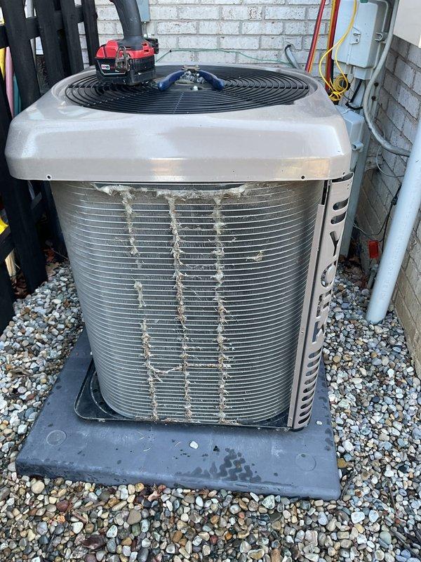 Completed annual cooling maintenance on York outdoor condensing unit. Performed comprehensive system inspection including visual assessment of condenser coils, fan operation, and electrical connections. Changed furnace filter as part of preventative maintenance protocol. All components found to be operating within normal parameters with no immediate service needs identified.